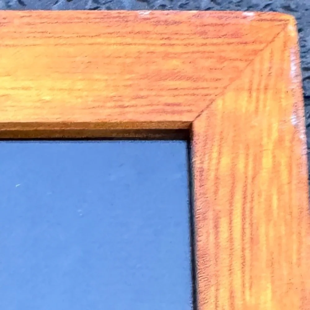 Vintage Wood 9 Compartment Shadow Box Glass Front Display Case Brown 13